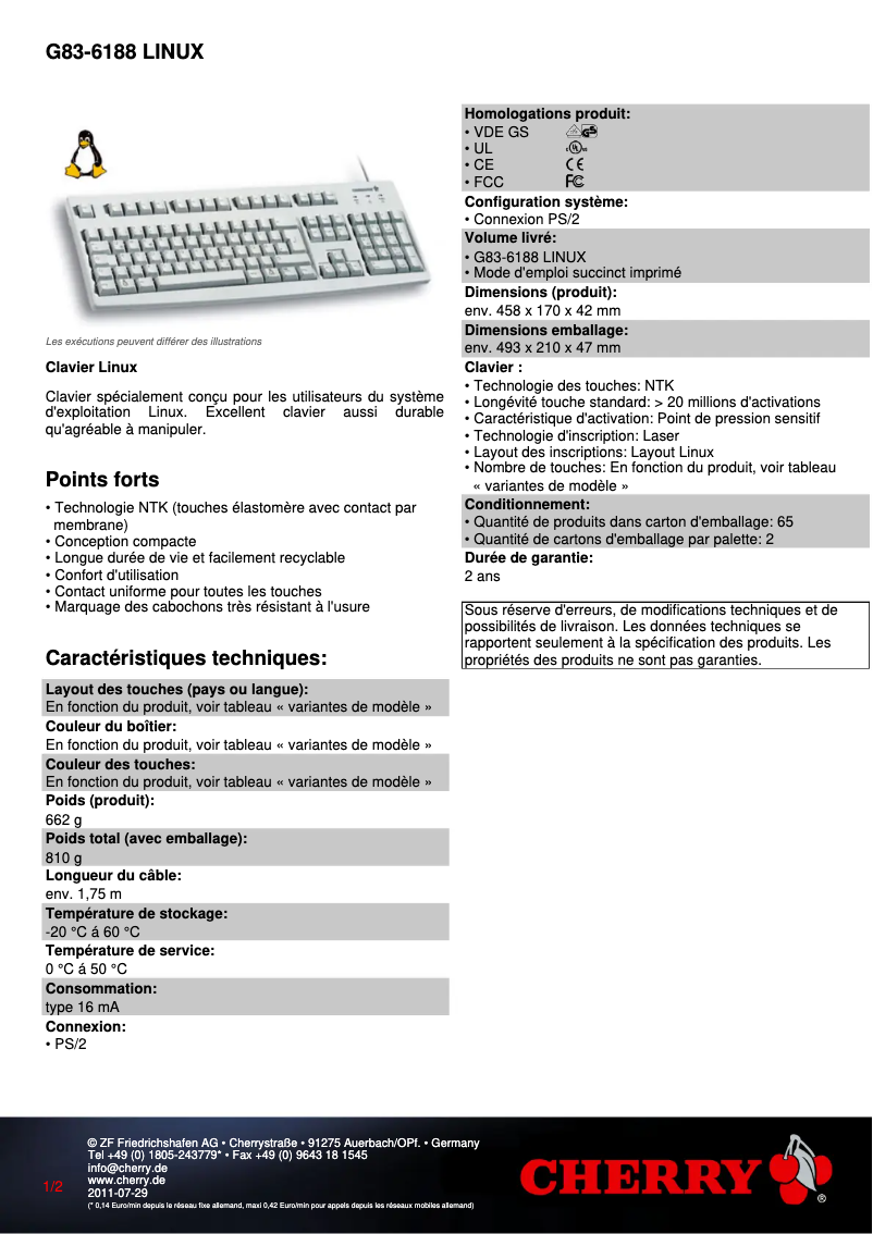 First page image of the manual for G83-6188