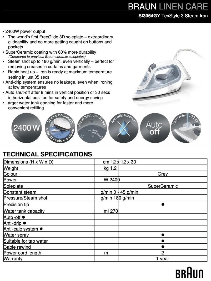 First page image of the manual for TexStyle 3