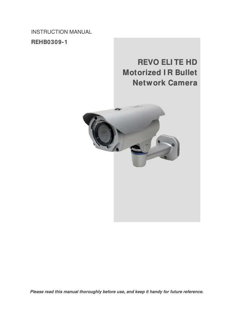 First page image of the manual for Elite REHB0309-1