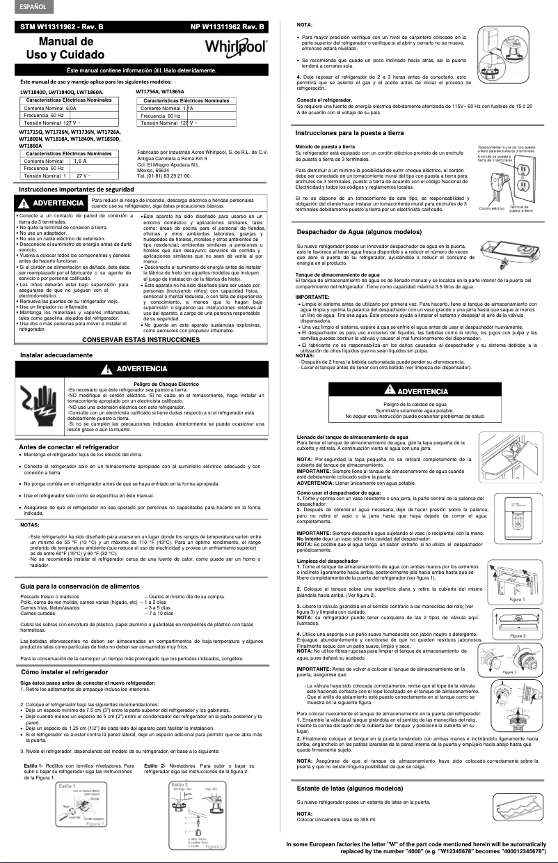 First page image of the manual for WT1756A