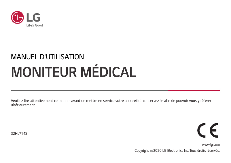 First page image of the manual for 32HL714S