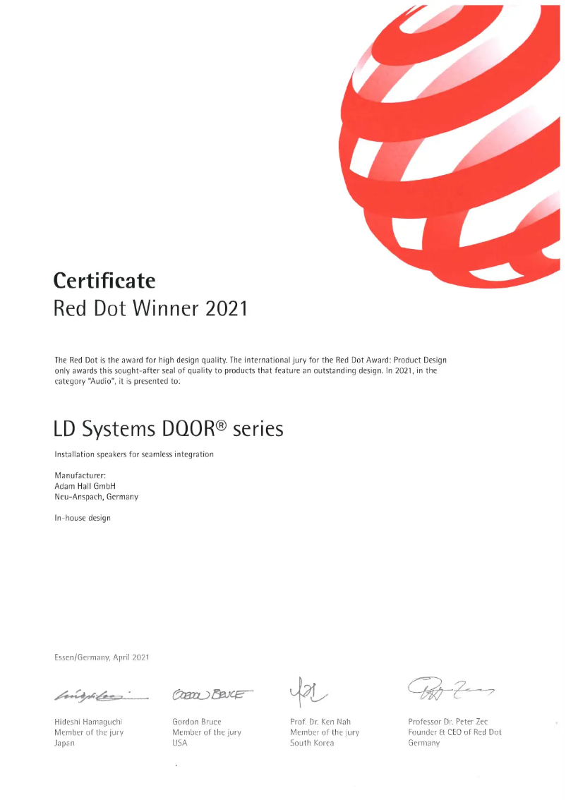 Page 1 of the manual Technical Sheet LD Systems DQOR 5 T B