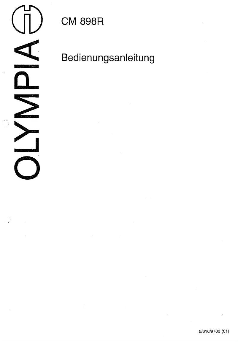 Page 1 of the manual User Manual Olympia CM 898R