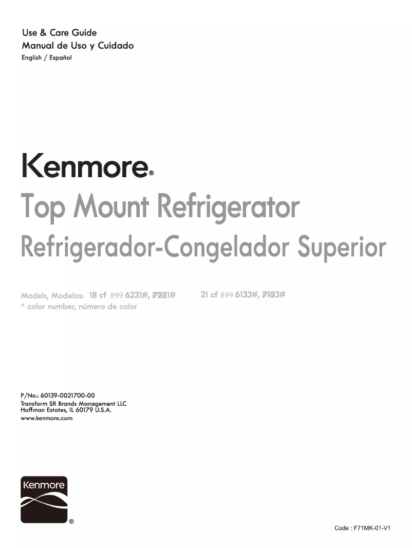 Page 1 of the manual User Manual Kenmore 61335