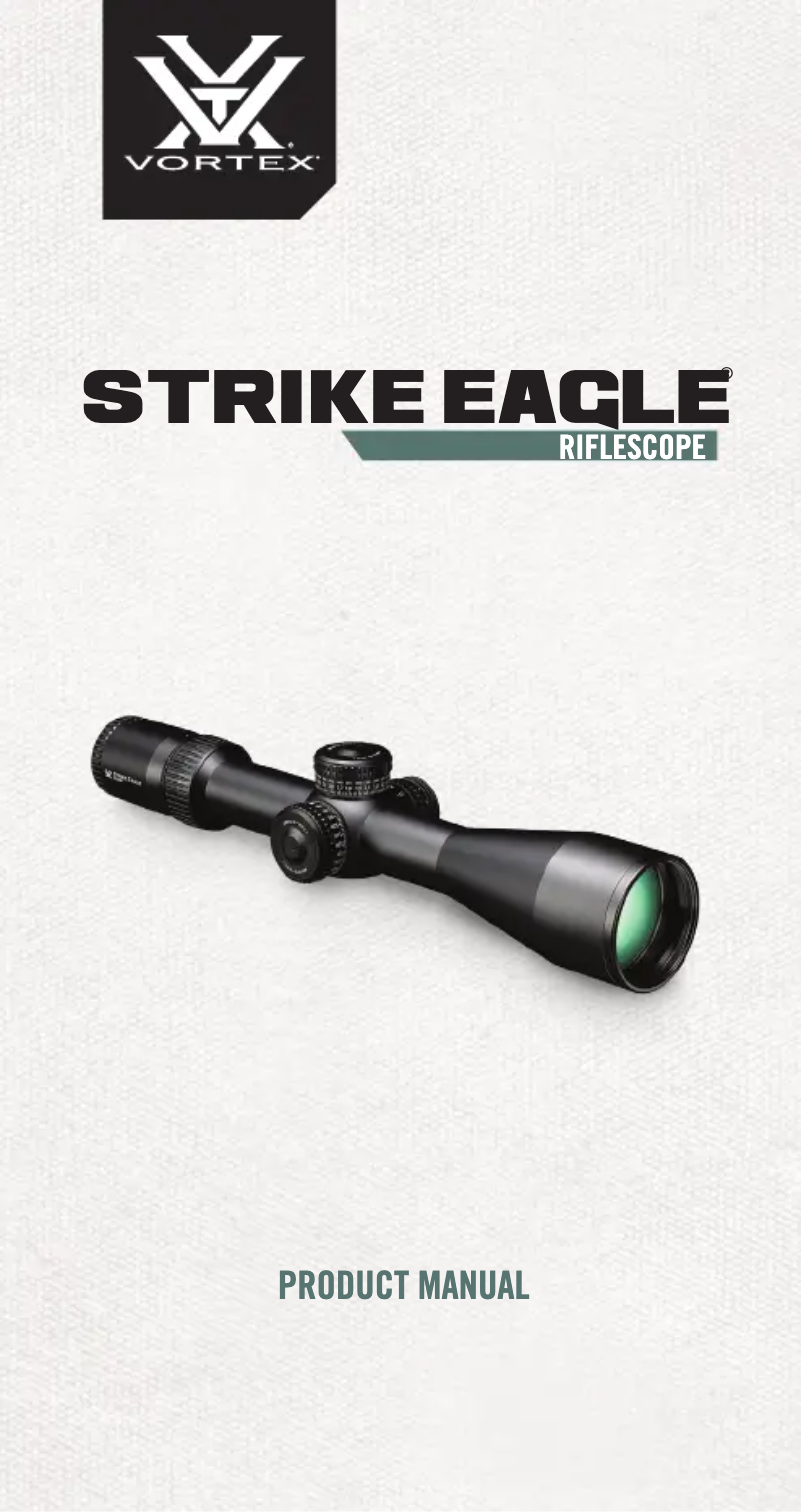 Page 1 of the manual User Manual Vortex Strike Eagle 1-8 x 24