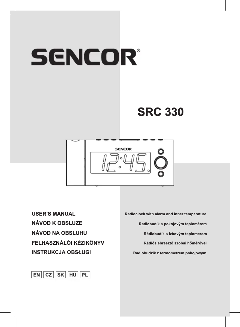 First page image of the manual for SRC 330 GN