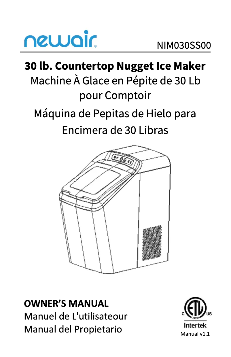 First page image of the manual for NIM026MS00