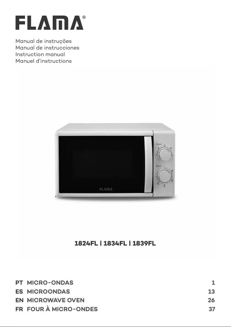Page 1 of the manual User Manual Flama 1834FL