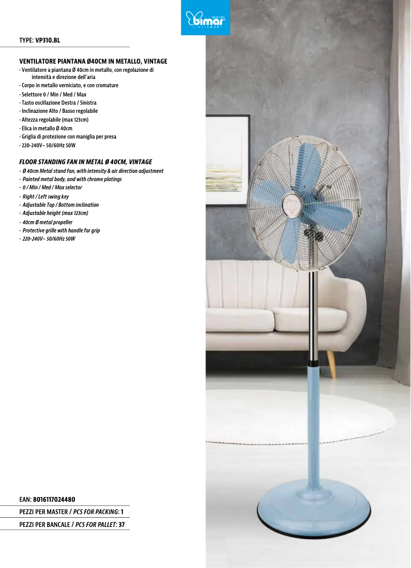 First page image of the manual for VP310