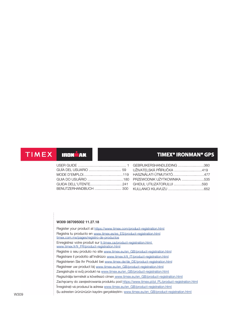 Page 1 of the manual User Manual Timex Ironman TW5M11700F5