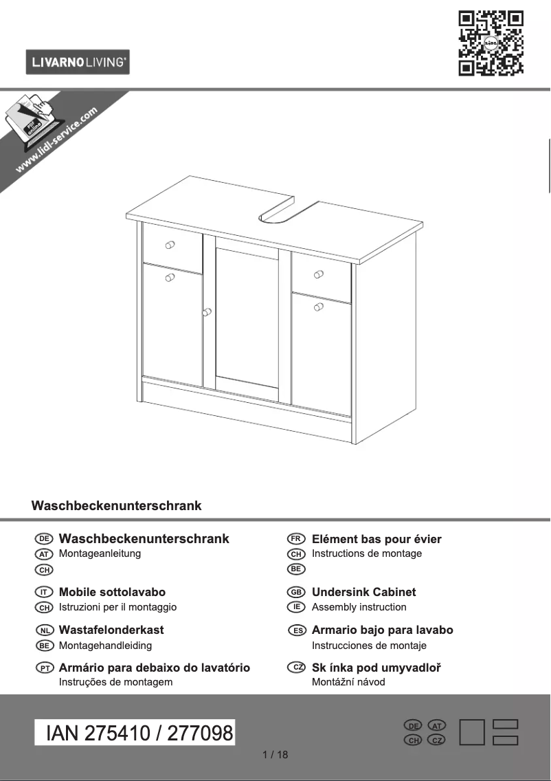 First page image of the manual for IAN 277098