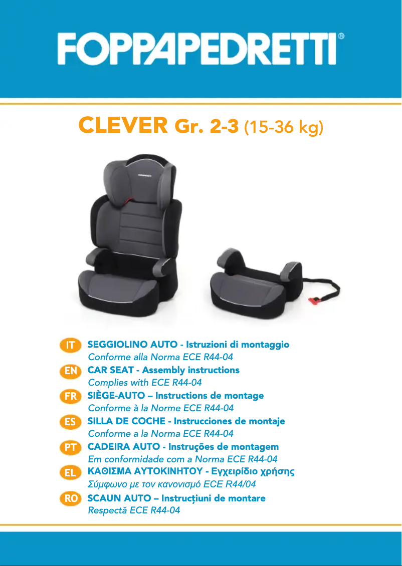 Page 1 of the manual User Manual Foppapedretti Clever