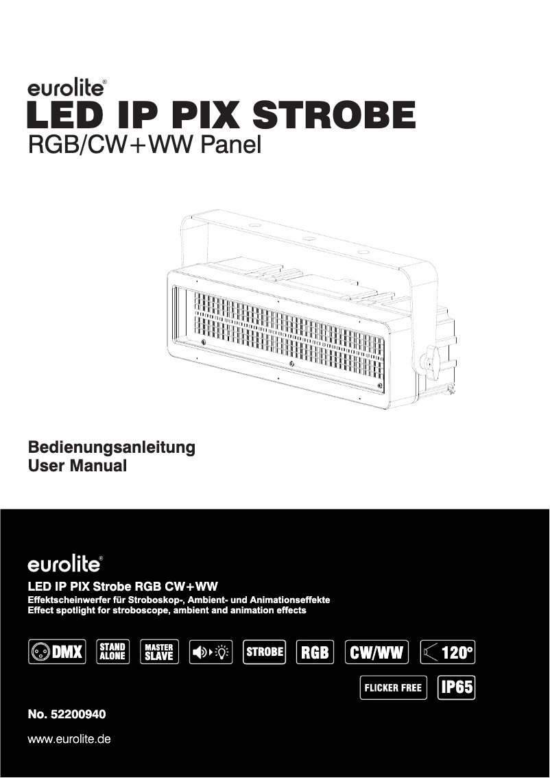 First page image of the manual for LED IP PIX Strobe