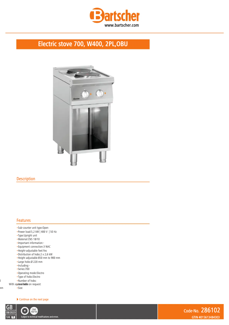 First page image of the manual for 286102