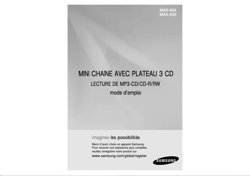 First page image of the manual for MAX-A55