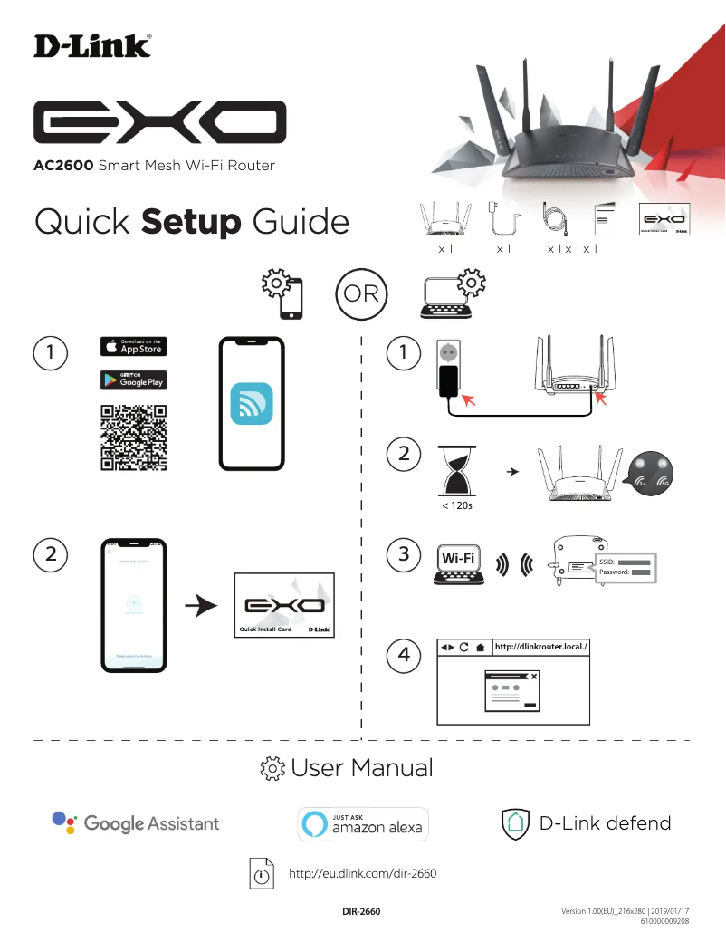 Page 1 of the manual Quick Start Guide D-Link DIR-2660