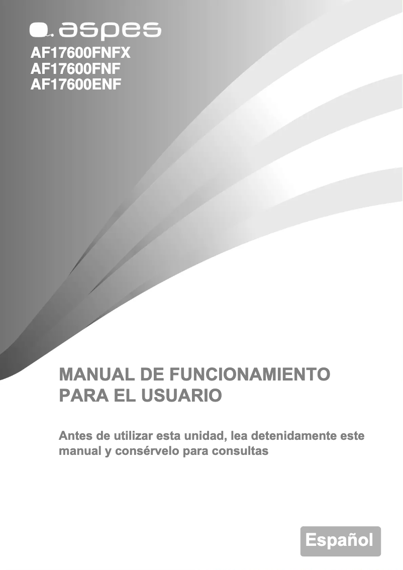 First page image of the manual for AF17600ENF