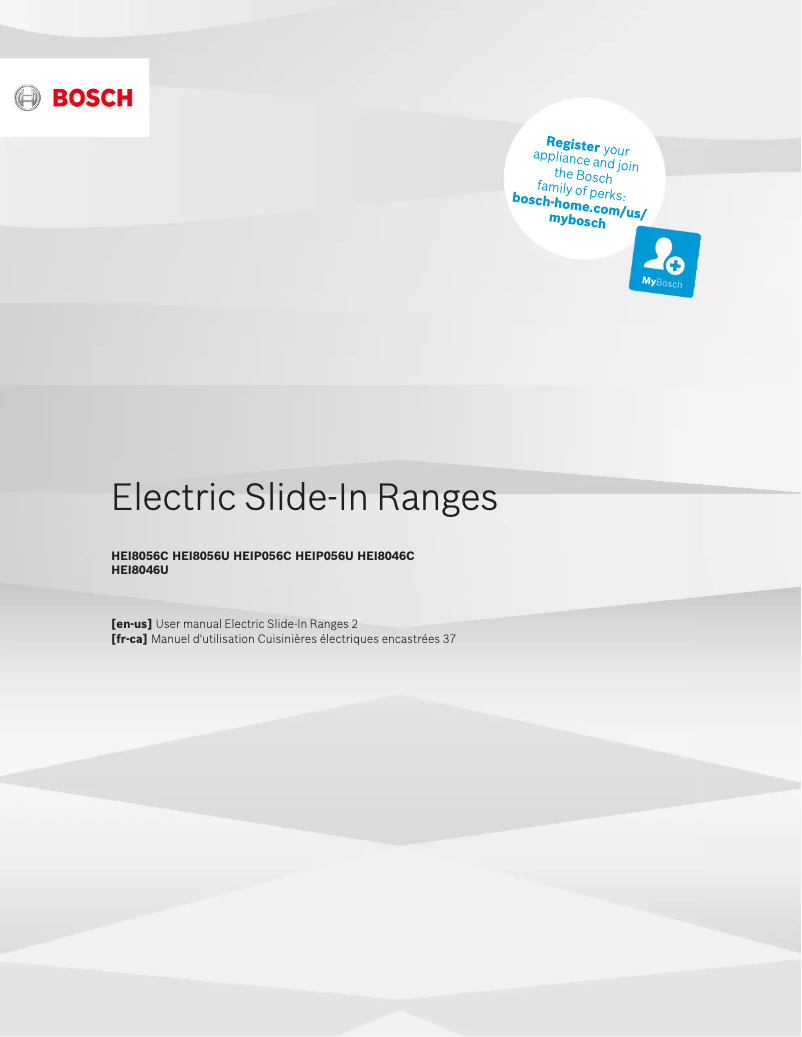 Page 1 of the manual User Manual Bosch HEIP056C