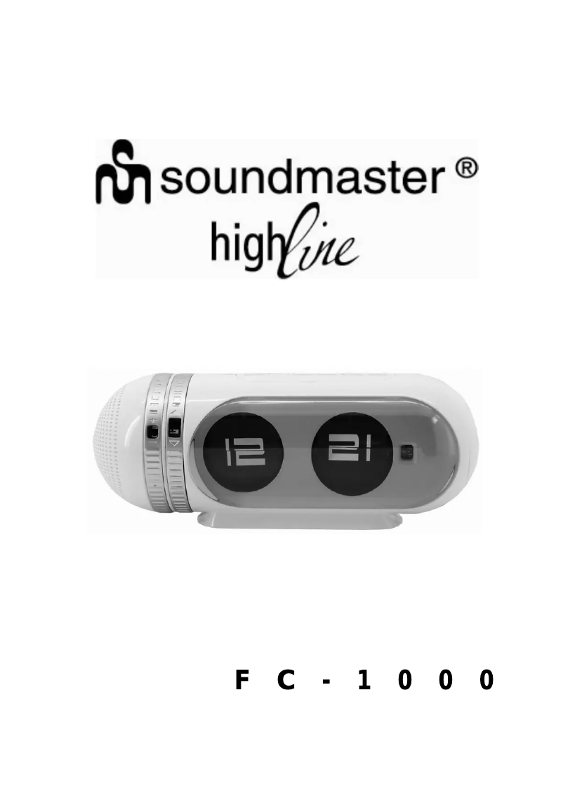 First page image of the manual for FC-1000