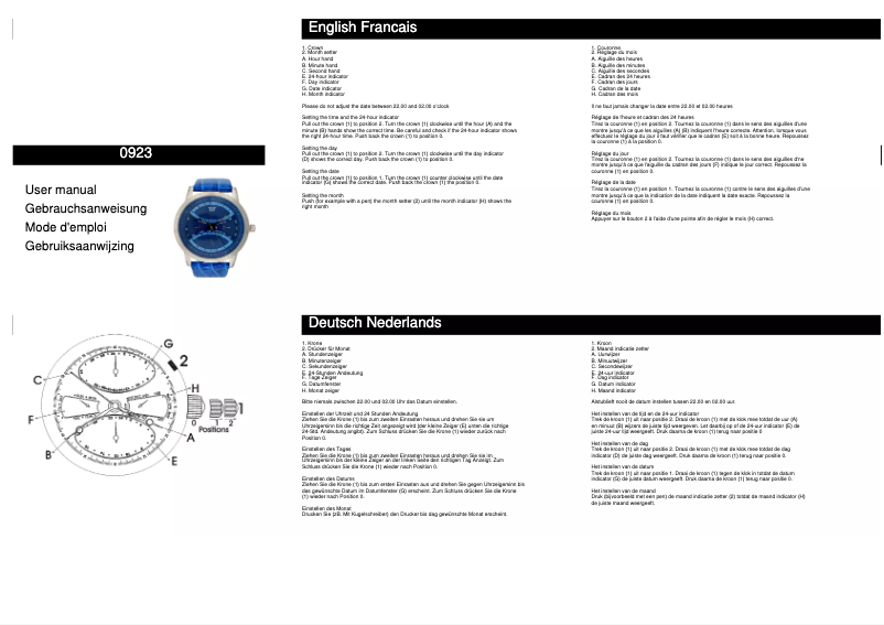 First page image of the manual for 0923