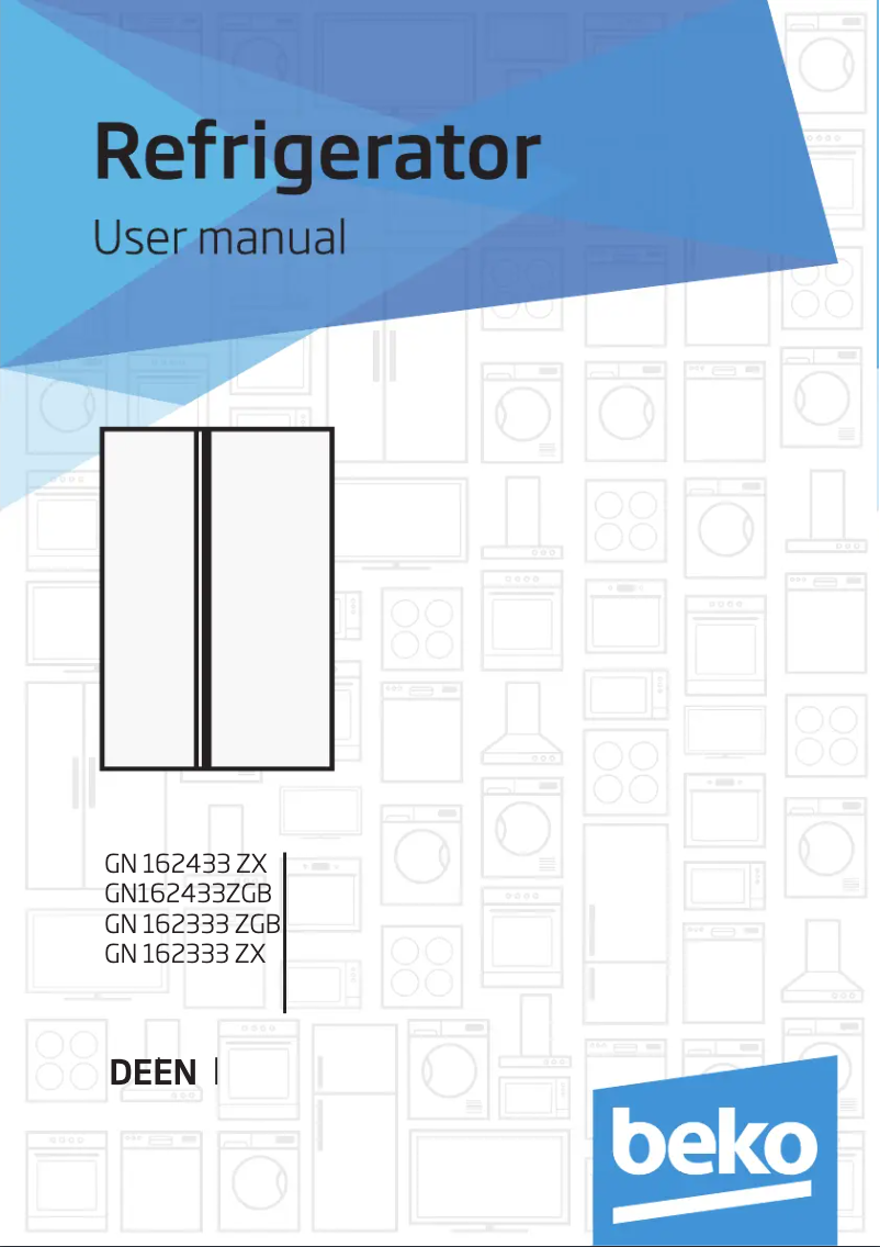 Page 1 of the manual User Manual Beko GN162333ZX