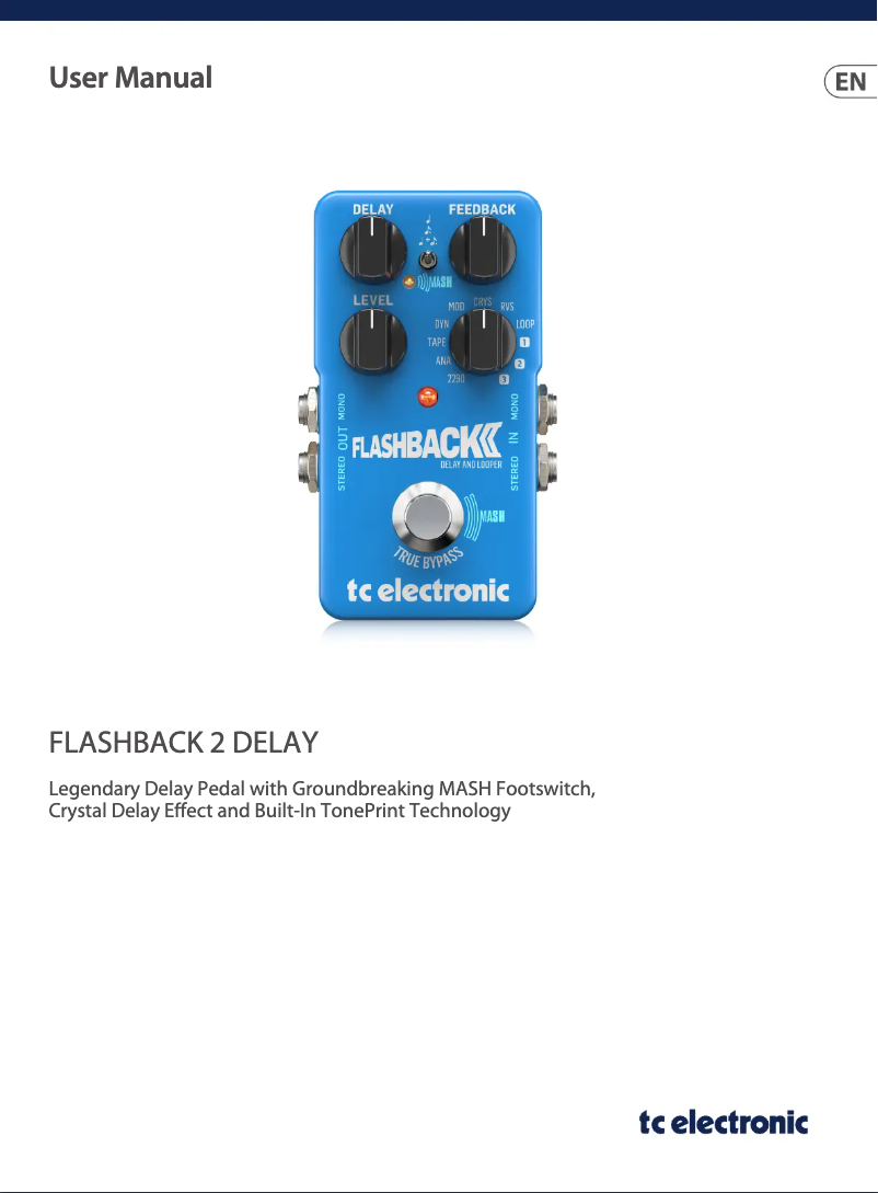 Page 1 of the manual User Manual TC Electronic Flashback 2 Delay