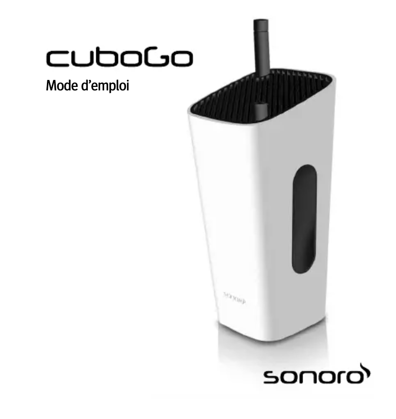Page 1 of the manual User Manual Sonoro cuboGo AU-5000