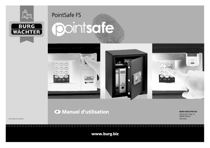 Page 1 of the manual User Manual Burg Wächter PointSafe P 4 E FS
