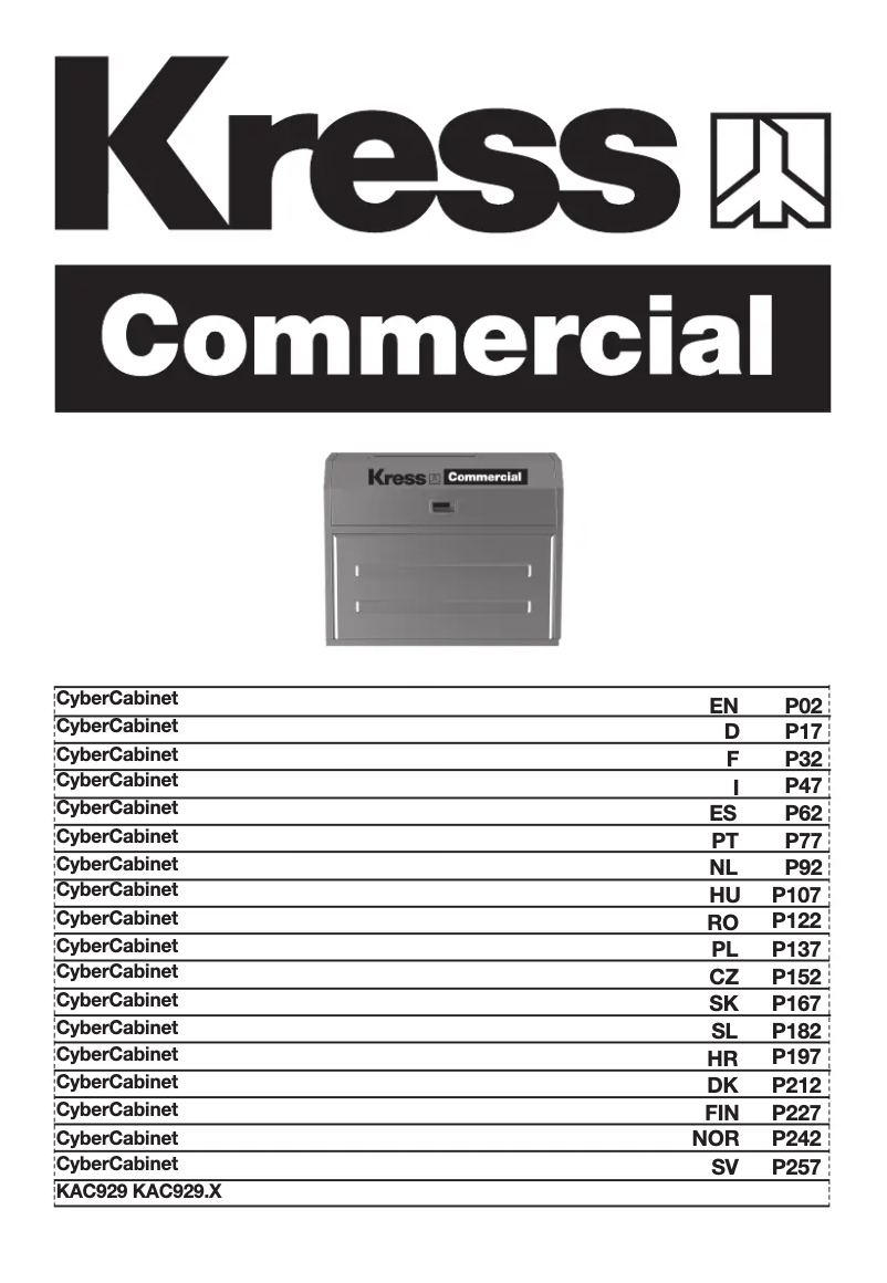 First page image of the manual for KAC929