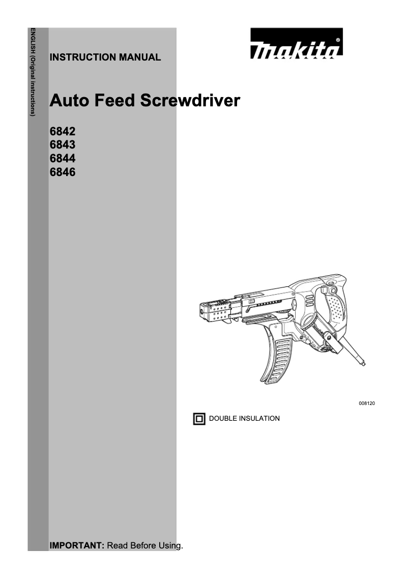 First page image of the manual for 6843