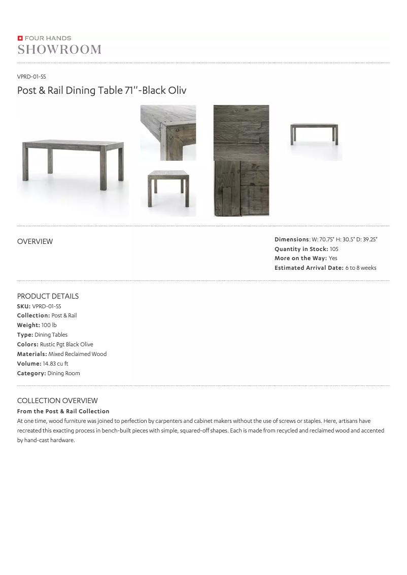 Page 1 of the manual User Manual Four Hands VPRD-01-55