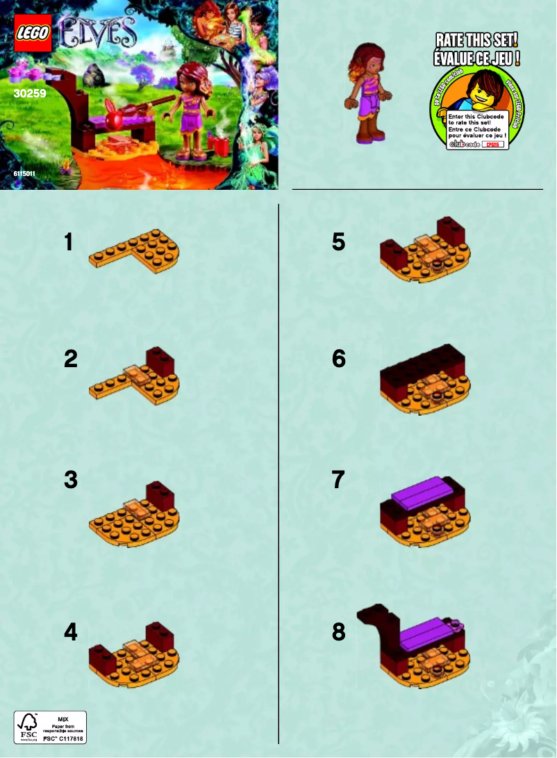 Page 1 of the manual User Manual Lego Azari's Magic Fire 30259