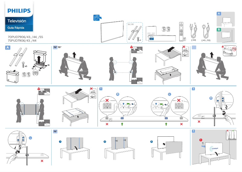 First page image of the manual for 75PUD7906