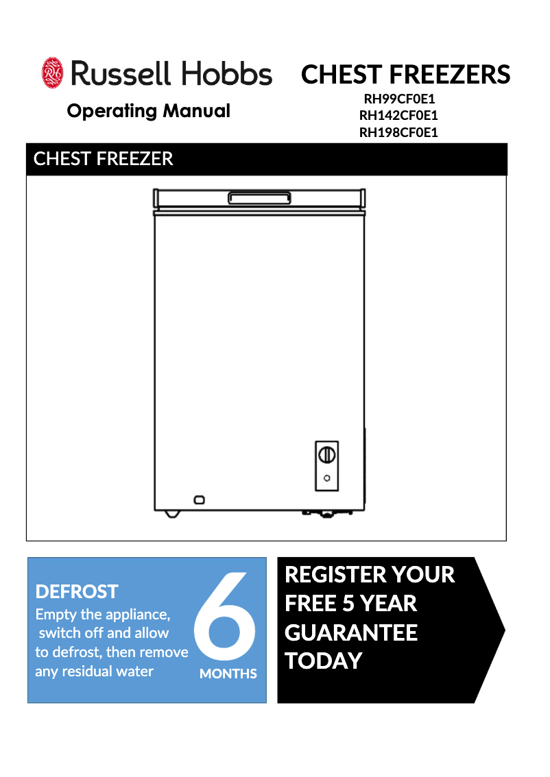 Page 1 de la notice Manuel utilisateur Russell Hobbs RH99CF0E1
