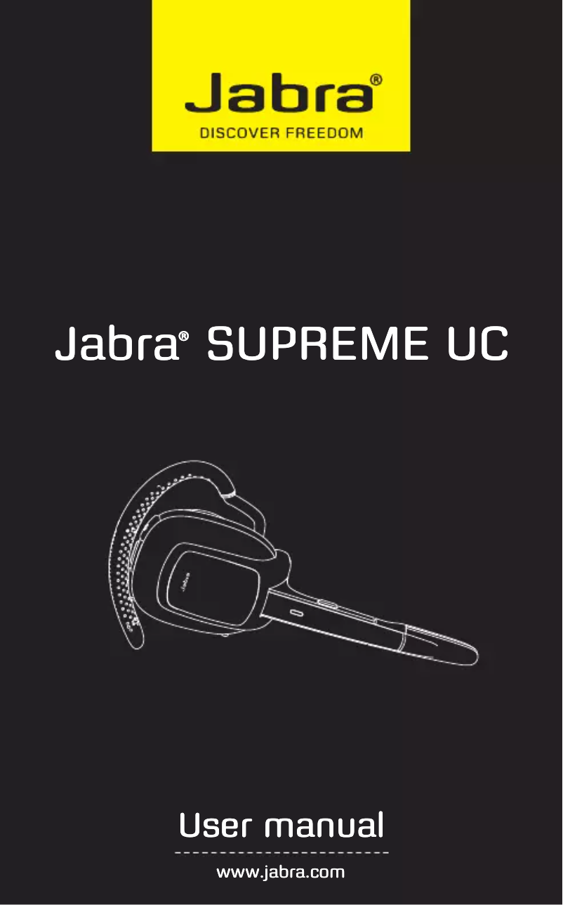 Page 1 of the manual User Manual Jabra Supreme UC MS