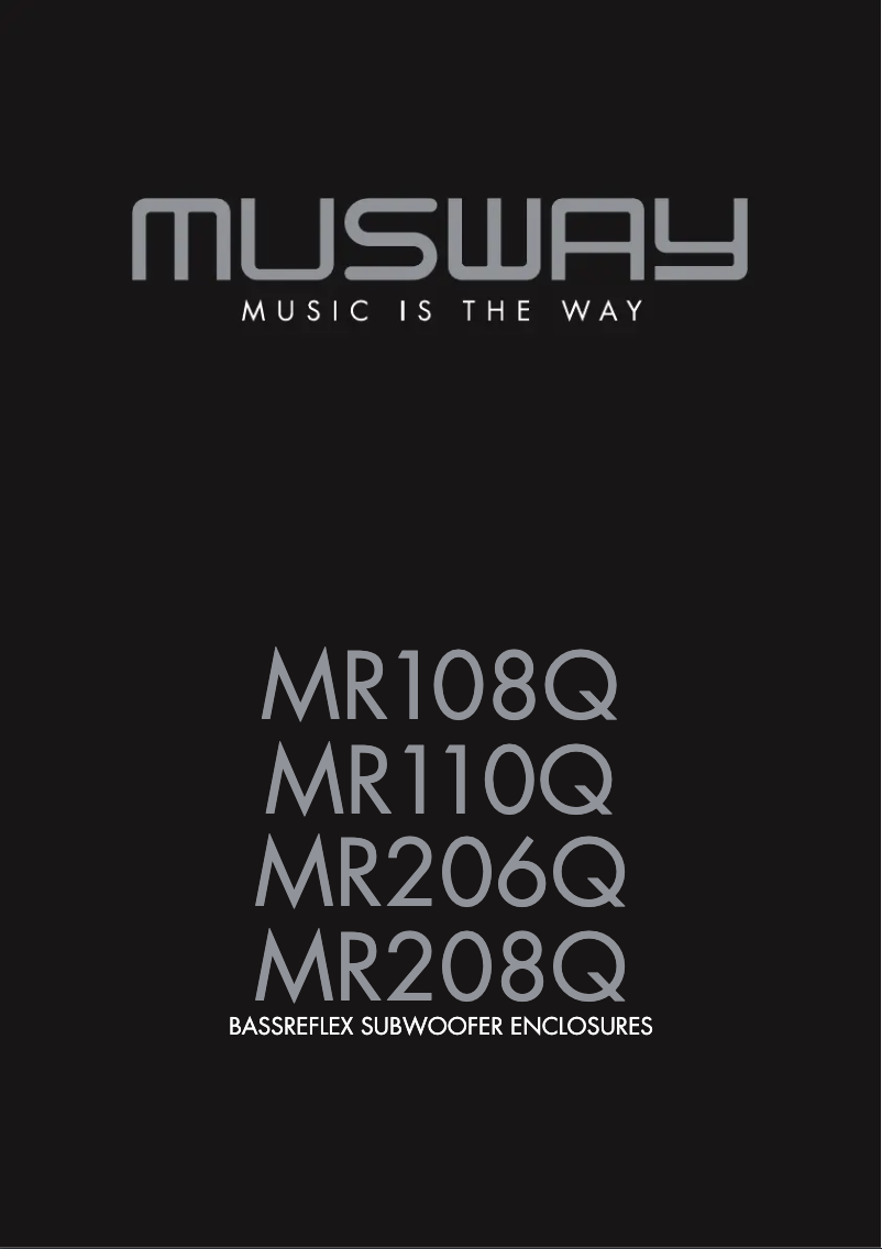 Page 1 of the manual User Manual Musway MR206Q