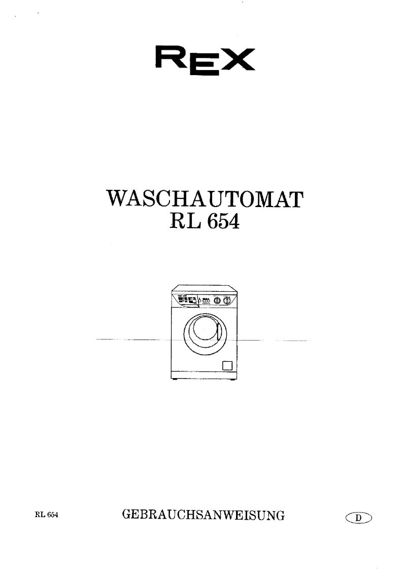 First page image of the manual for RL654