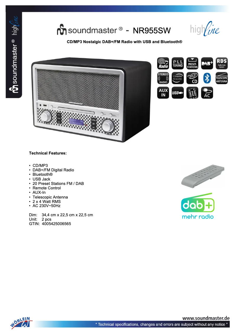 First page image of the manual for NR955