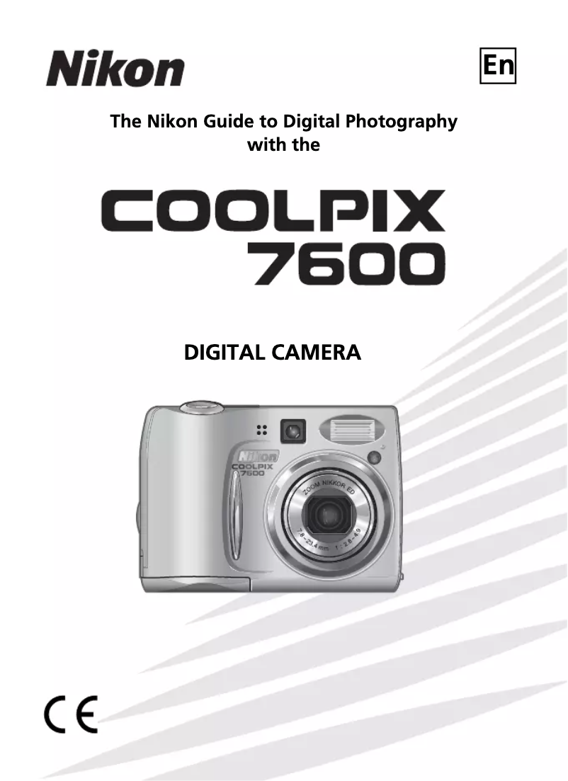 First page image of the manual for Coolpix 7600