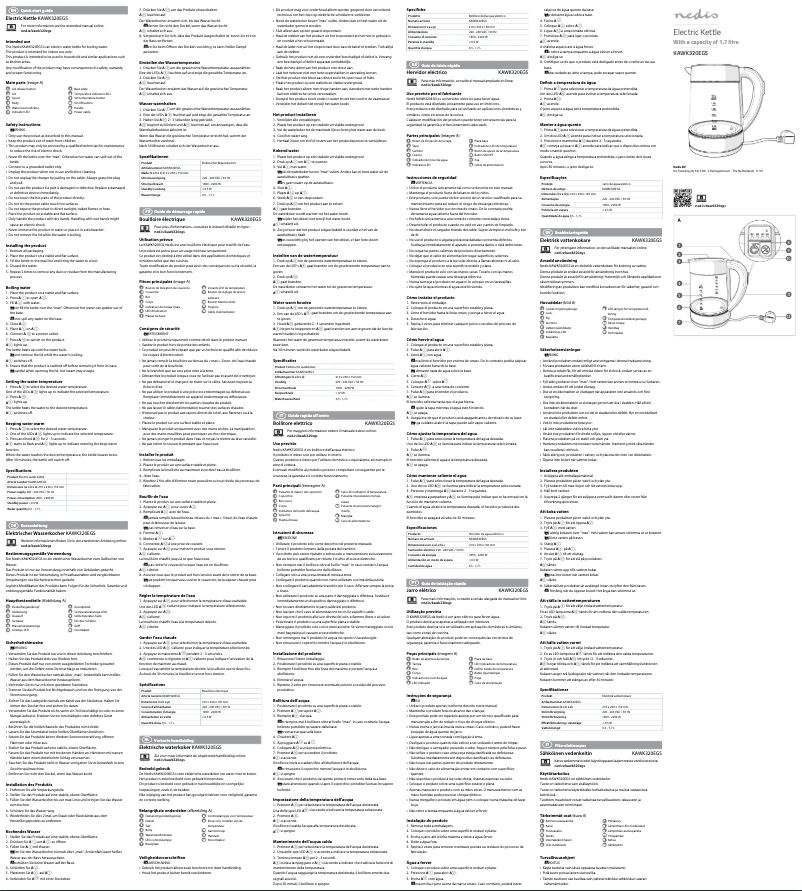 First page image of the manual for KAWK320EGS