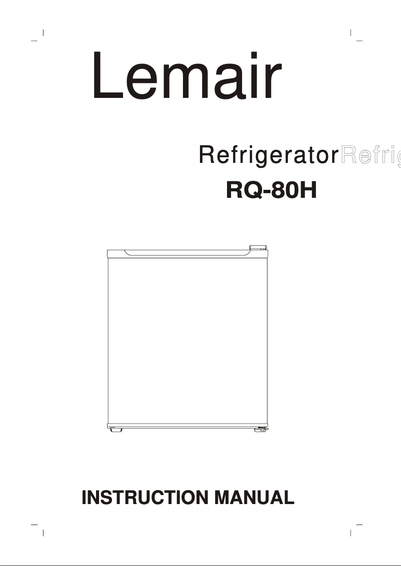 Page 1 of the manual User Manual Lemair RQ-80H