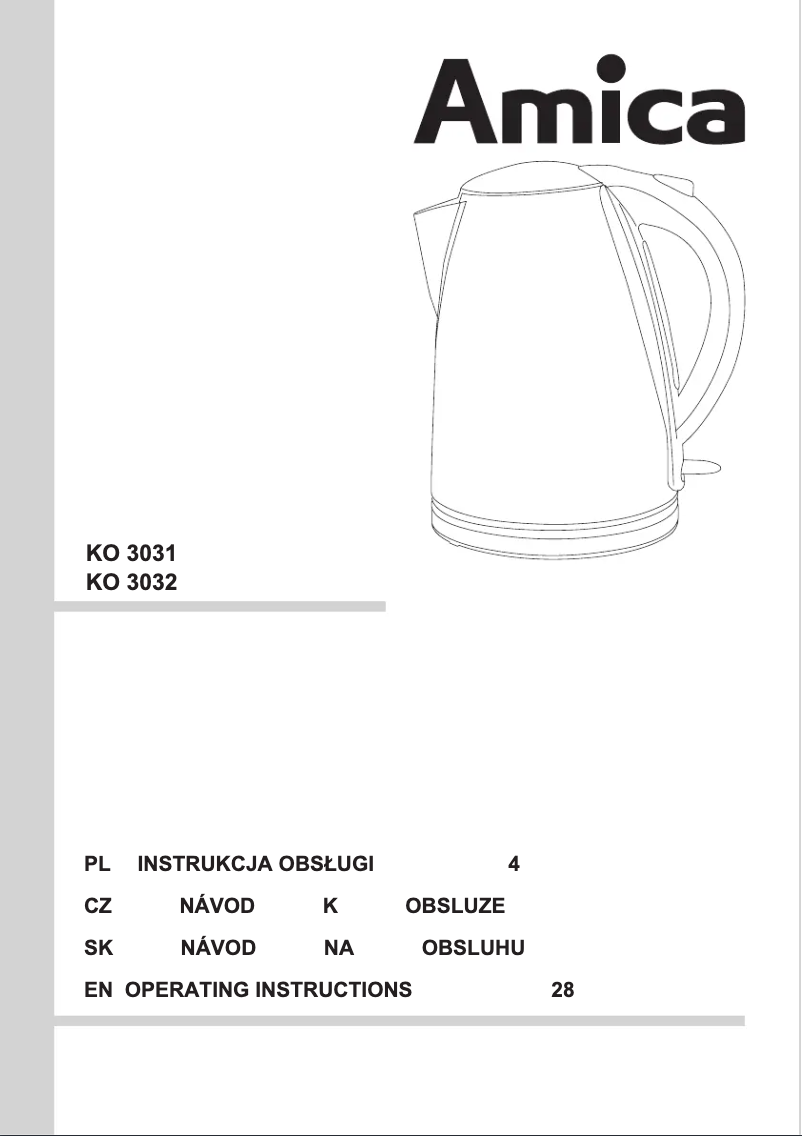 Page 1 of the manual User Manual Amica KO 3031