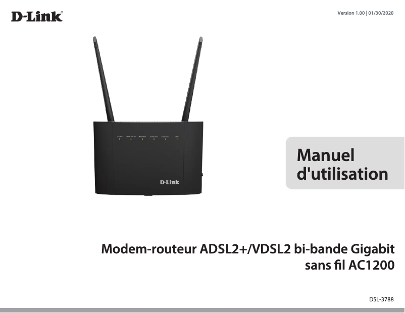 First page image of the manual for DSL-3788