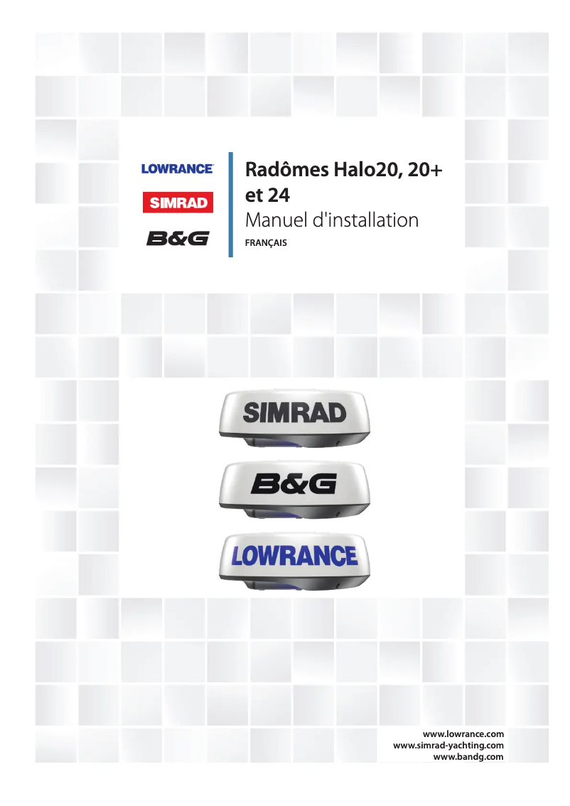 Page 1 of the manual User Manual Simrad HALO20