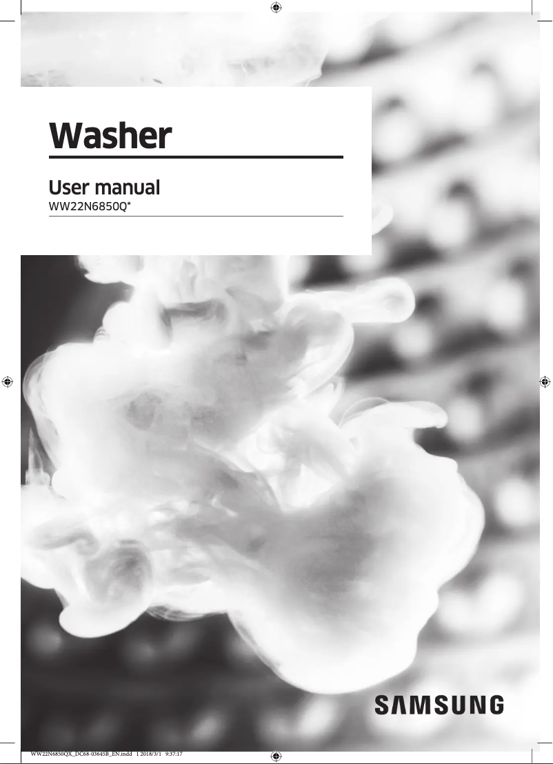 Page 1 of the manual User Manual Samsung WW22N6850QX