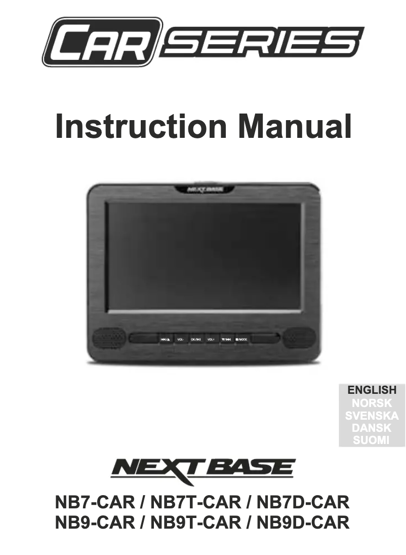 Page 1 de la notice Manuel utilisateur Nextbase NB7D-CAR