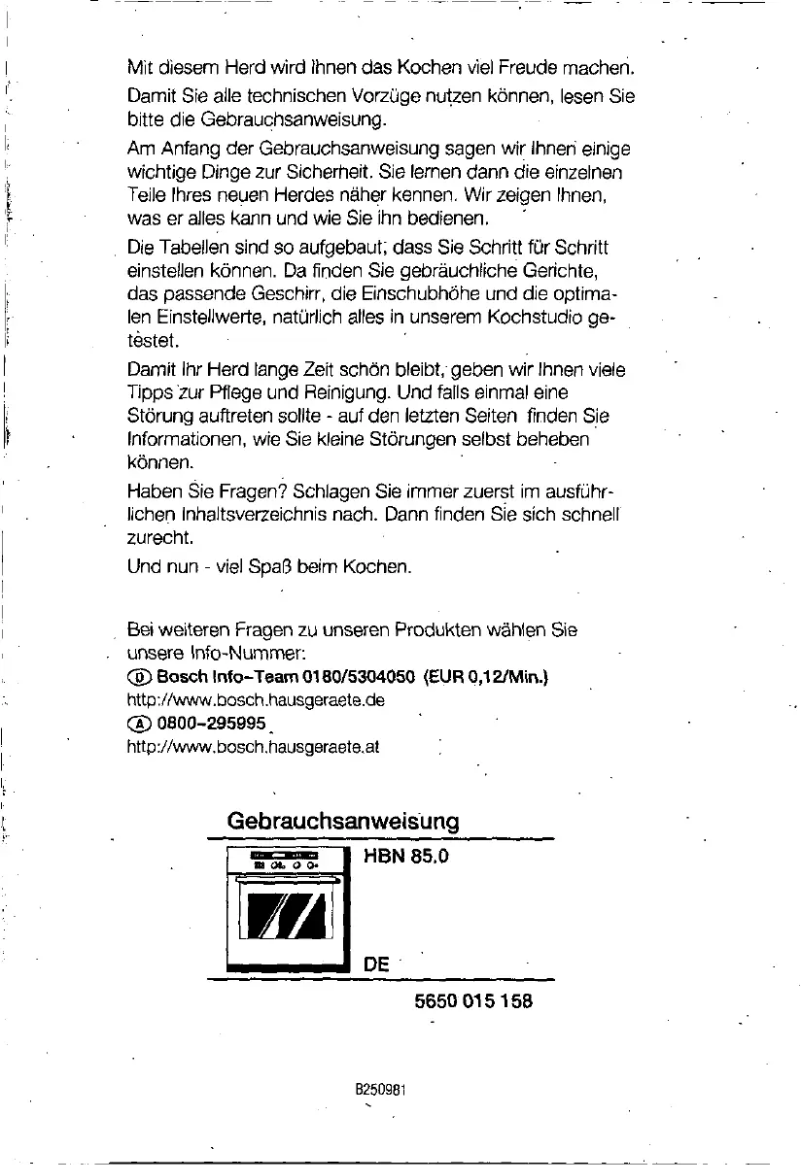 First page image of the manual for HBN8560
