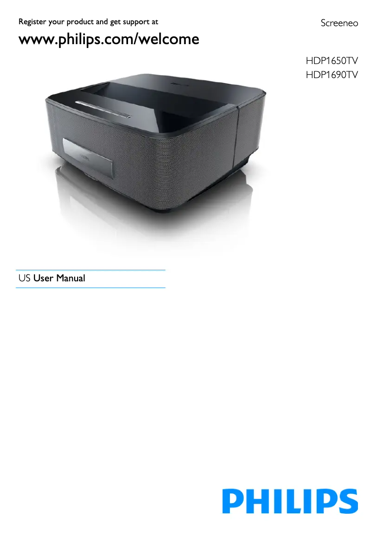 Page 1 of the manual User Manual Philips Screeneo HDP1690TV
