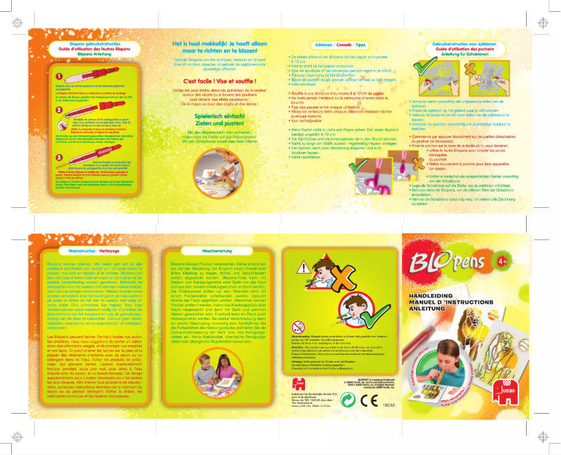 Page 1 de la notice Manuel utilisateur Jumbo BLOpens Activity set Animals
