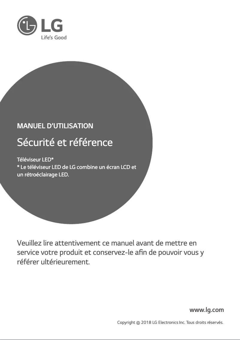 First page image of the manual for 32LK610BPVA